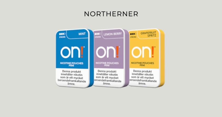 On! Nicotine Pouches werden nebeneinander abgebildet