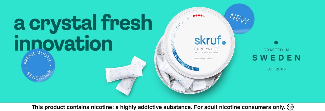 Skruf Superwhite Crystal Fresh Extra Strong