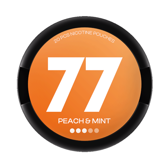 77 Nicotine Pouches Peach & Mint