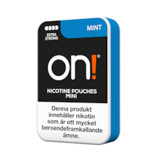 on! Mint 9mg Mini Extra Strong Nicotine Pouches