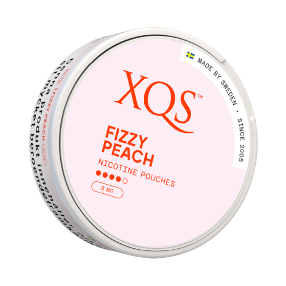 XQS Fizzy Peach Slim Strong Nicotine Pouches