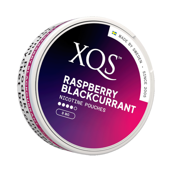 XQS Raspberry Blackcurrant Slim Strong Nicotine Pouches