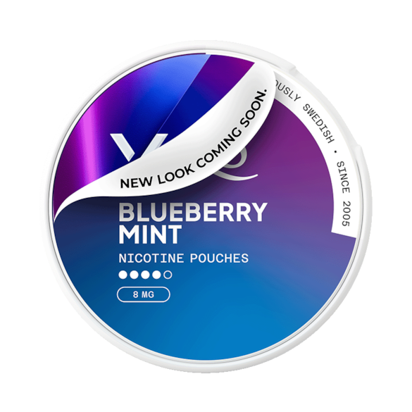 XQS Blueberry Mint Slim All White Nicotine Pouches