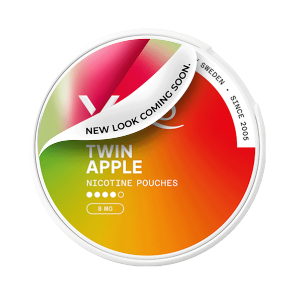 XQS Twin Apple Slim All White Nicotine Pouches