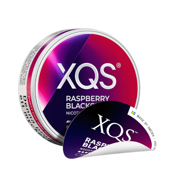 XQS Raspberry Blackcurrant Slim Strong Nicotine Pouches