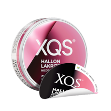 XQS Hallon Lakrits Slim Strong Nicotine Pouches