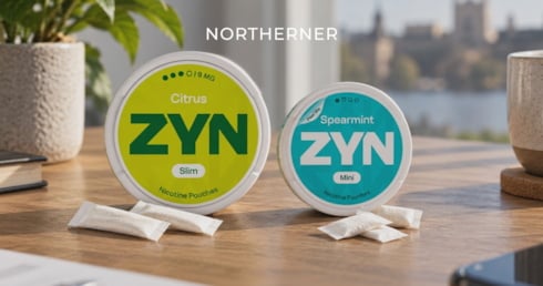 Zyn Dosen um Zyn Mini vs Slim darzustellen