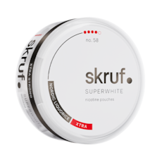 Skruf Superwhite No.58 Nordic Liquorice Xtra Strong