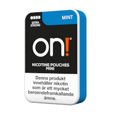 on! Mint 9mg Mini Extra Strong Nicotine Pouches