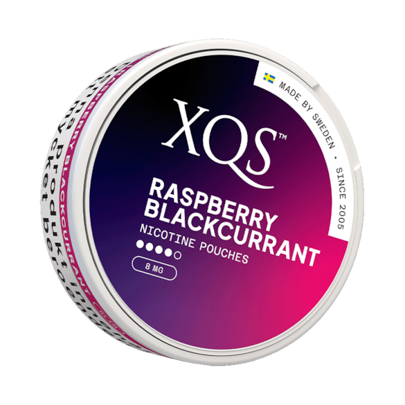 XQS Raspberry Blackcurrant Slim Strong Nicotine Pouches
