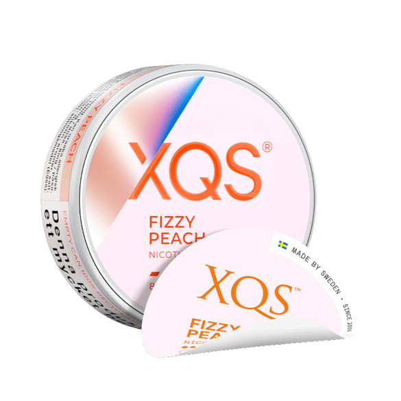 XQS Fizzy Peach Slim Strong Nicotine Pouches