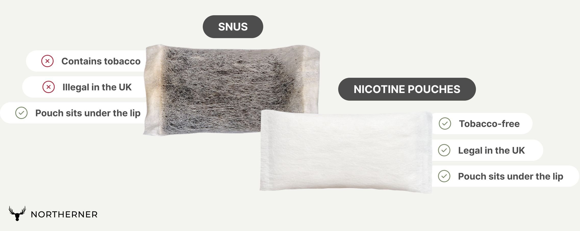what is the difference between snus and nicotine pouches