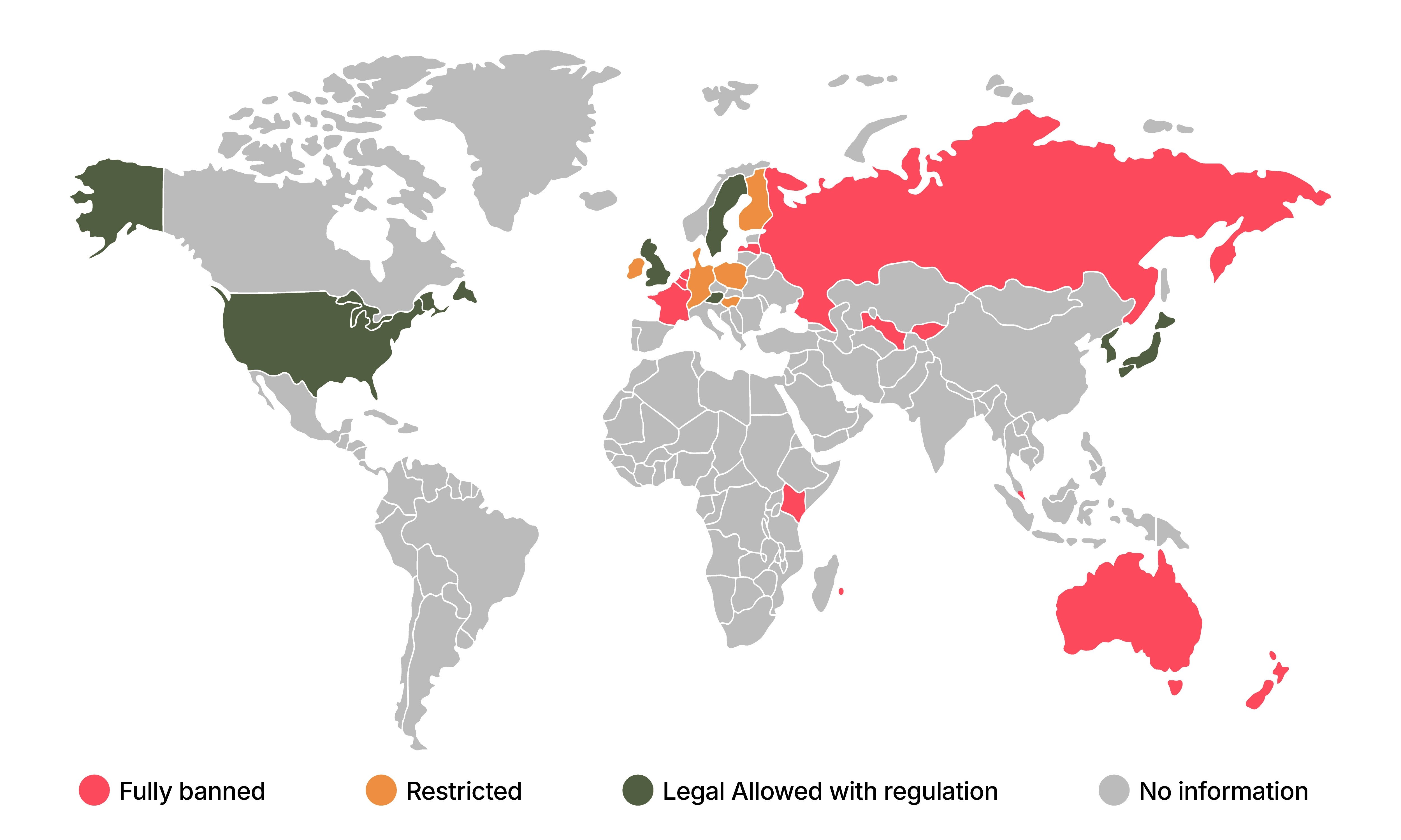Map of Countries Where Snus is Banned - Northerner UK