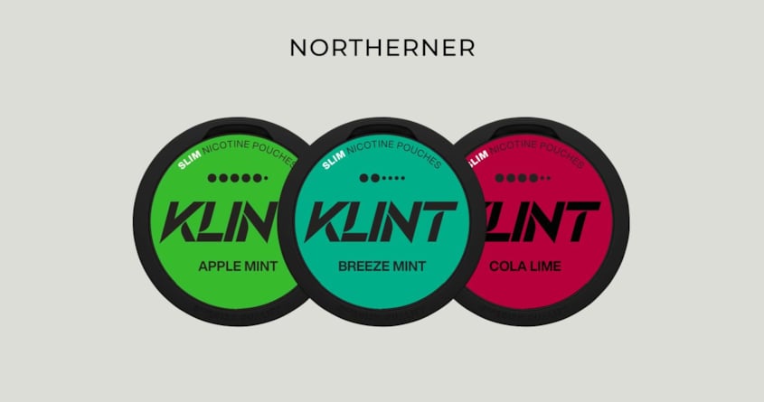 klint apple mint, klint breeze mint, and klint cola lime nicotine pouch cans